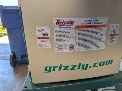 Grizzly G0948 - 10" 1/2 HP Bandsaw