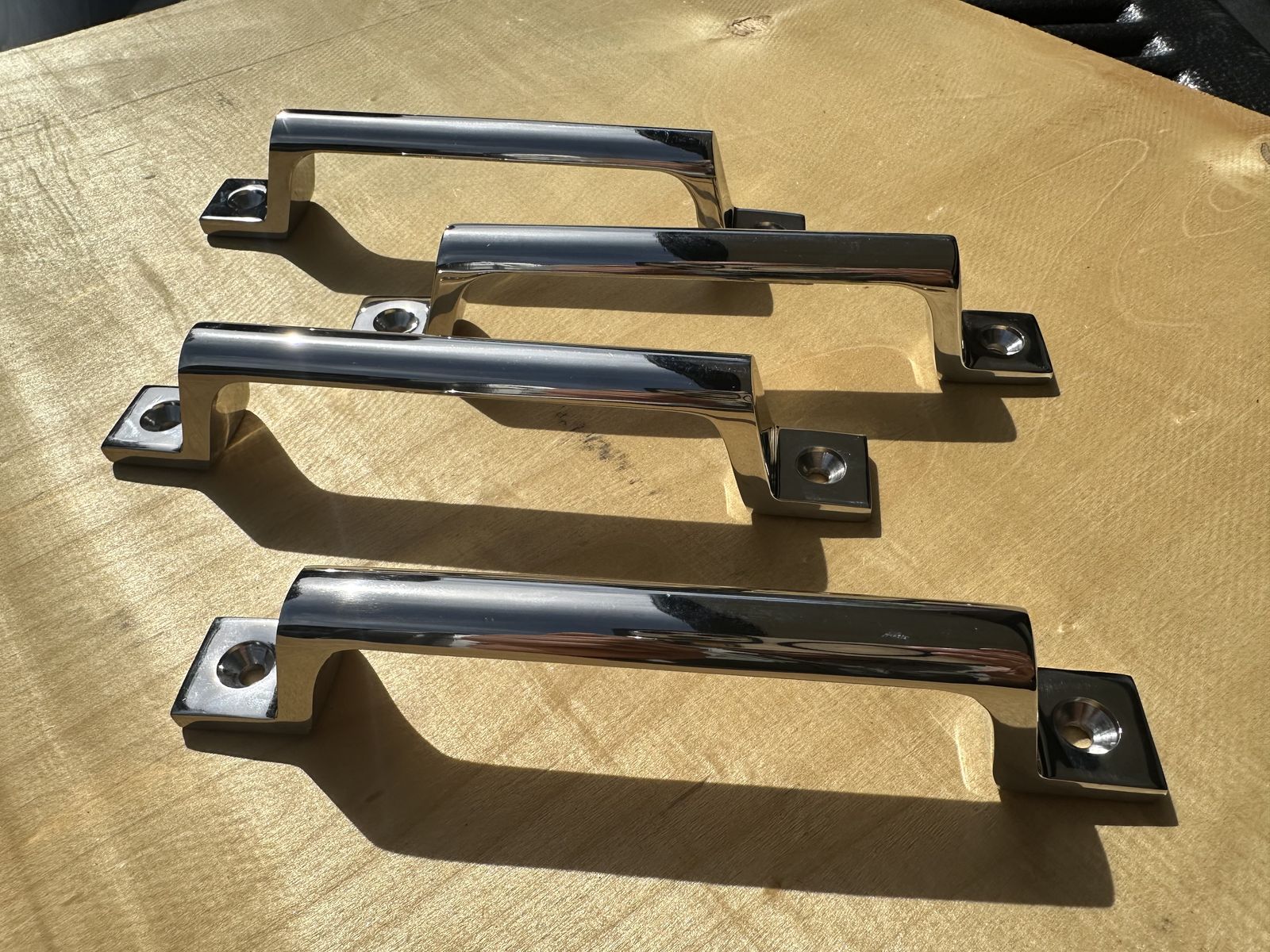 GRAB HANDLES, HEAVY-DUTY, MARINE GRADE SS, 7-1/2" (QTY-4)