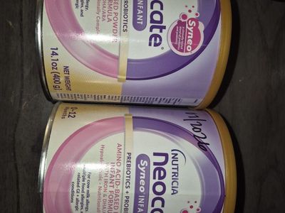2 cans nutricia Neocate syneo infant baby formula powder 14.1oz 07/09/2026