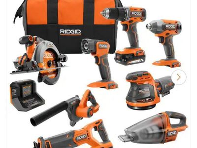 Ridgid 18v 8 tool kit NIB 50%0ff