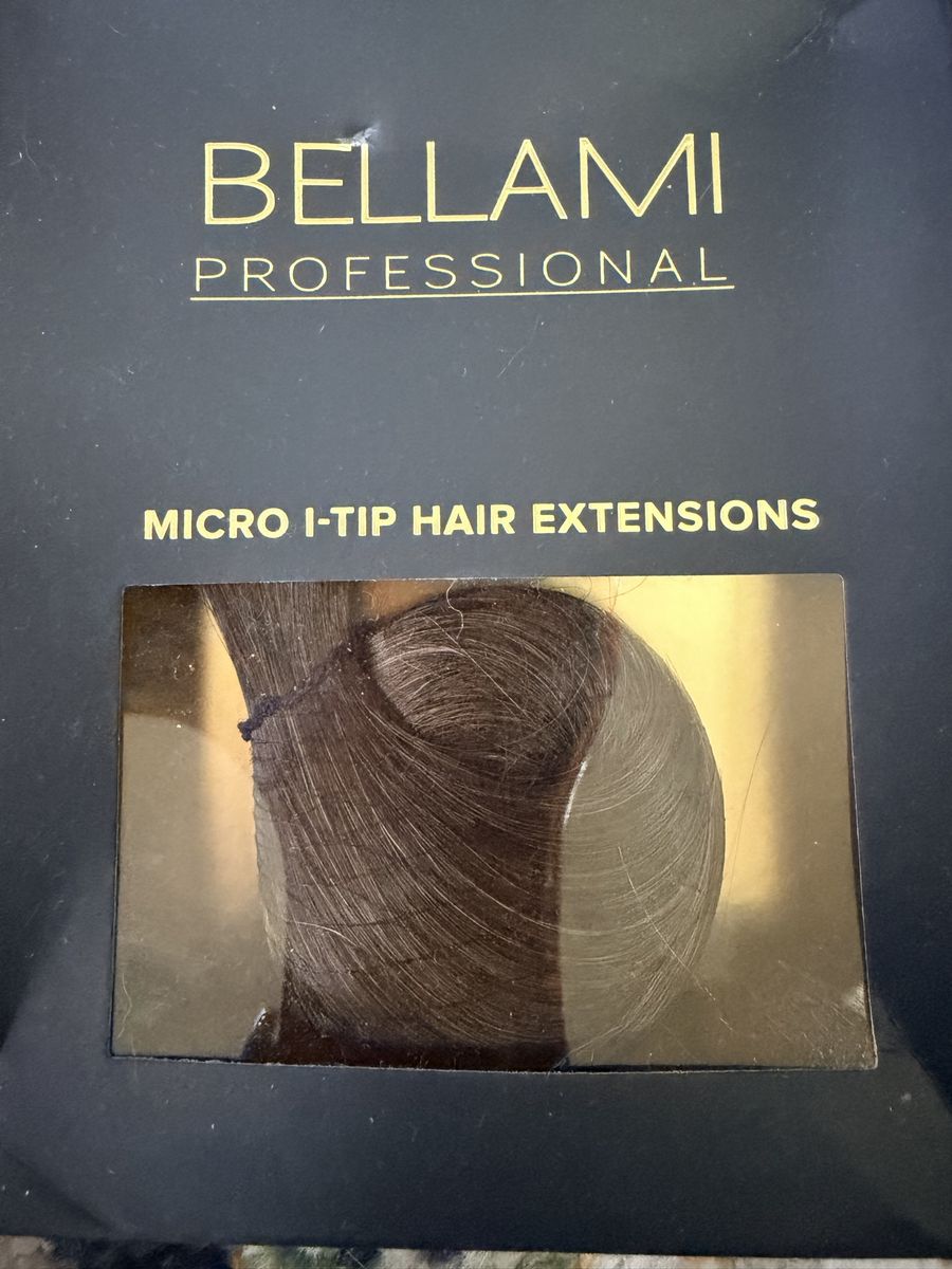 BELLAMI Professional Micro I-Tip Hair Extensions - Dark Brown/Chestnut Brown, 18" Length, 25g