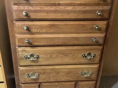 All Wood 5 Drawer Dresser