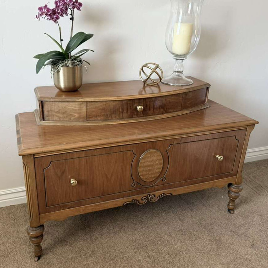 Two Tier Antique Chest / Buffet Table / Dresser
