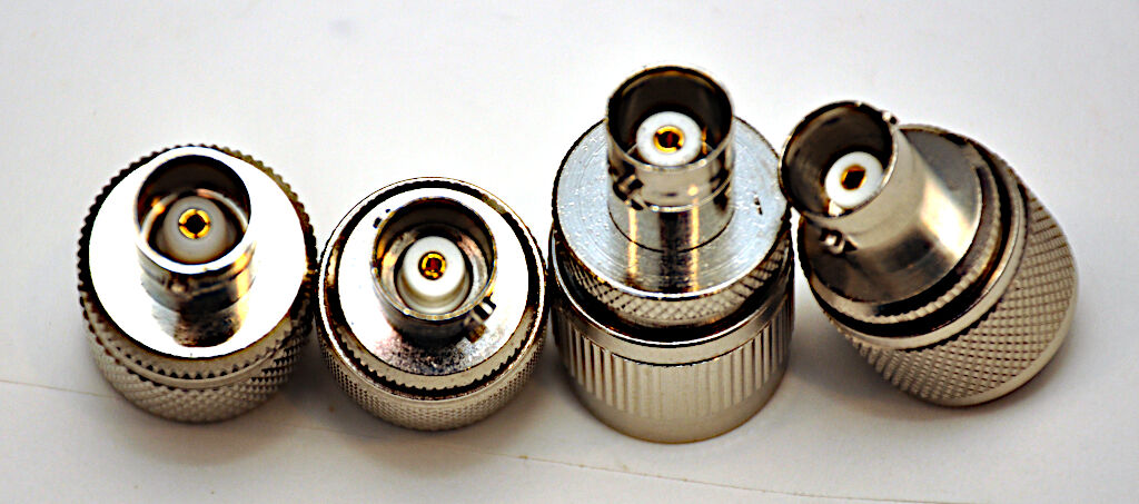 PL-239 and SO-239 to BNC adapters