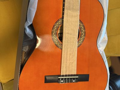 Madrid Classical Acoustic Guitar - Natural Wood Finish, Full Size NEW IN BOX
