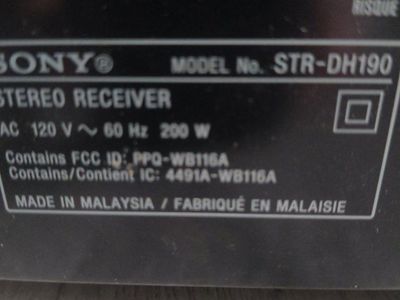 Sony STR-DH190 Stereo Receiver - 200W Hi-Fi Home Audio