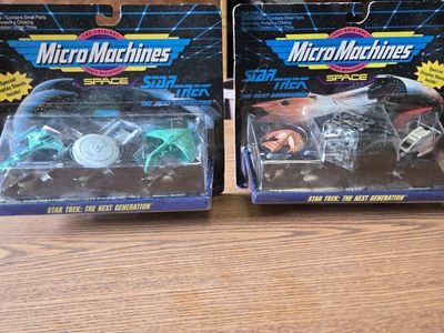 Micro Machines Star Trek The Next Generation Space Scale Miniatures - 2 Packs, New In Box