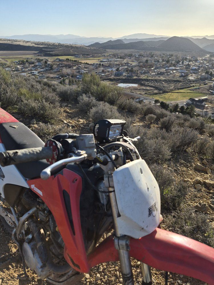 Honda CRF Dirt Bike with LED Light Bar - Ready for the Trails
