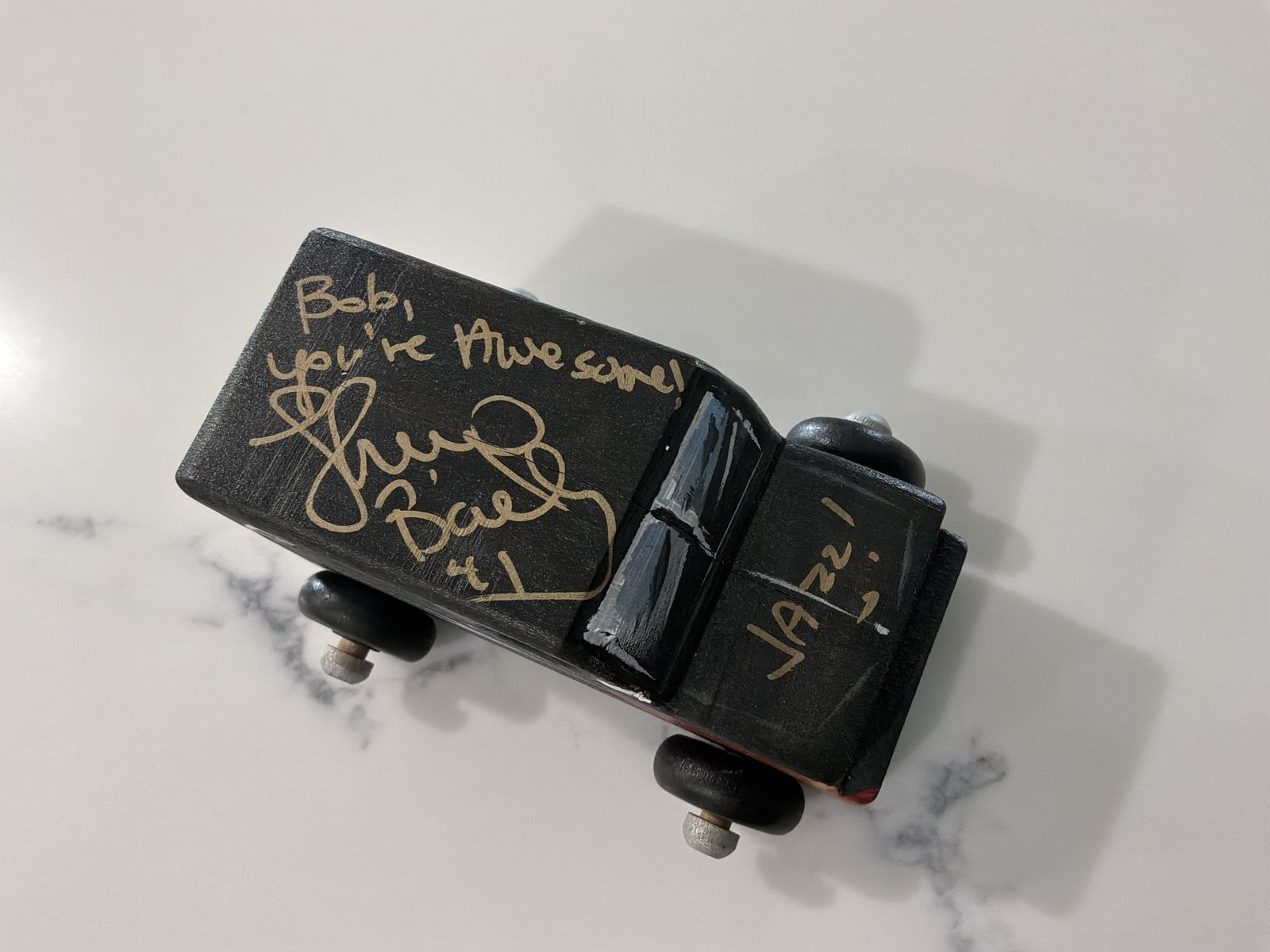 Vintage Utah Jazz Signed Toy Car - Thurl Bailey