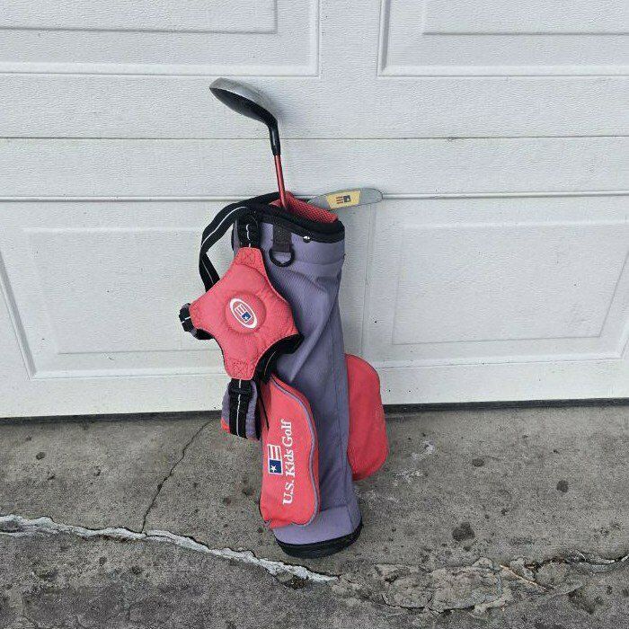 US Kids Right Handed JR Toddler Golf 2 Clubs Bag