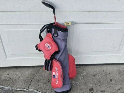 US Kids Right Handed JR Toddler Golf 2 Clubs Bag