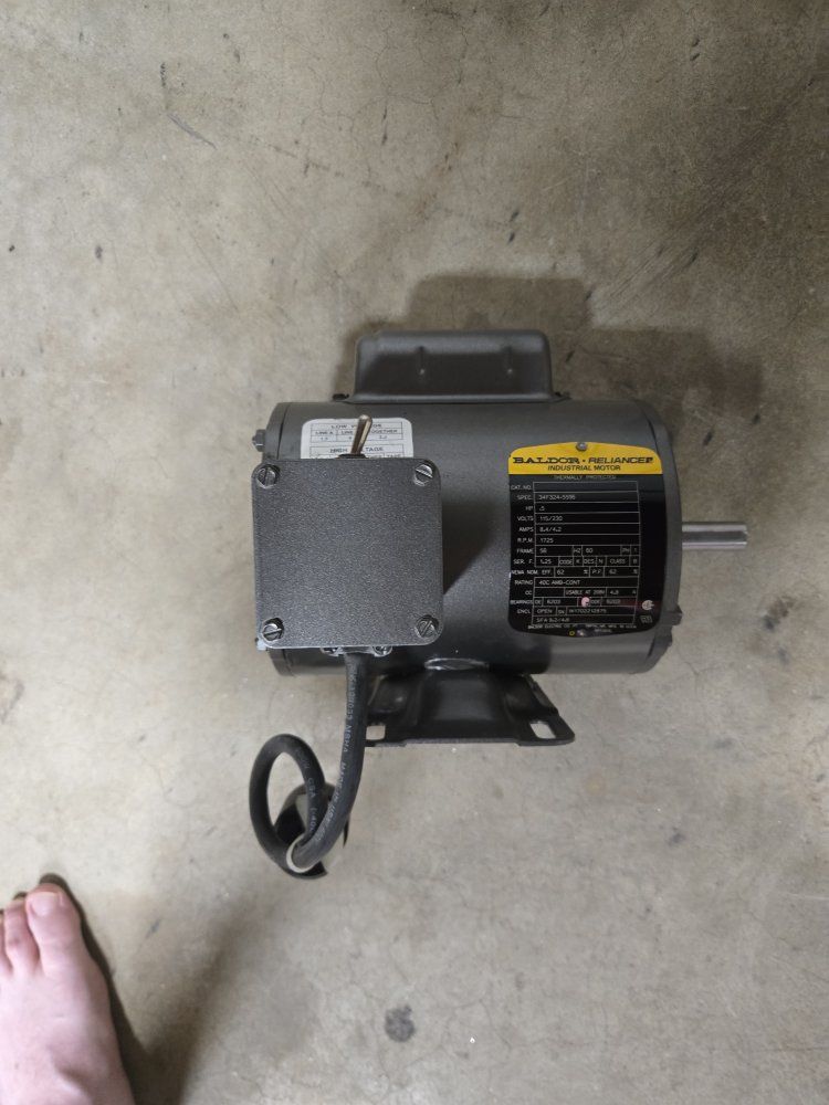 Baldor-Reliance 1.5 HP Industrial Motor 34F324-5599, 1725 RPM, 115/230V