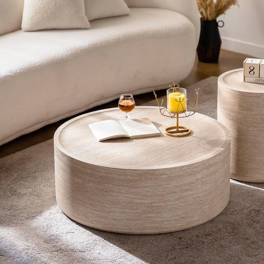 Penau 31.5 Inchs Round Coffee Table Mars Pattern