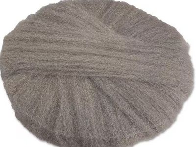 New - GMT Radial Steel Wool Pads, Grade 2 (Coarse): Stripping/Scrubbing, 17", Gray,