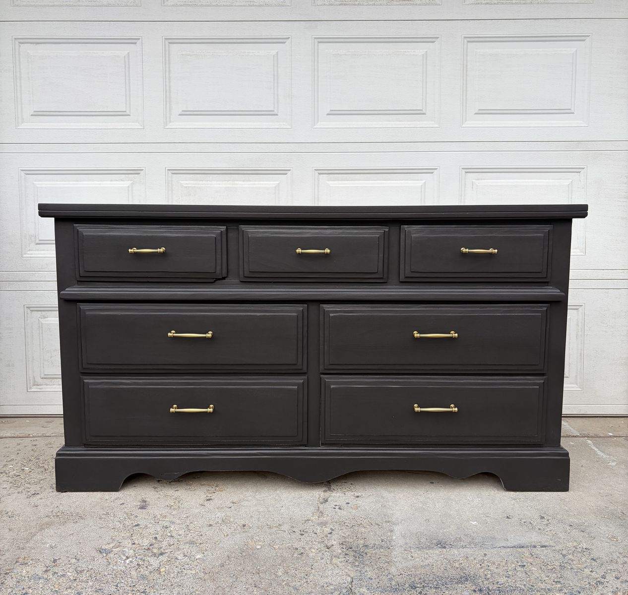 Fully Refinished Charcoal Dresser