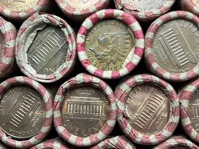 Vintage Rolled Pennies - 1903 Indian Head Penny and Lincoln Cents - Full Box of US Coins