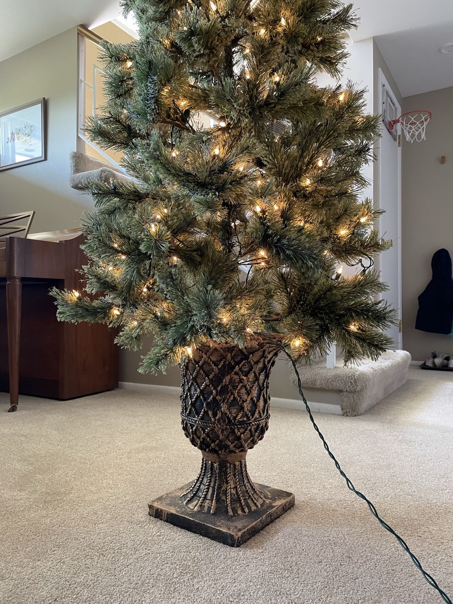 Artificial 7 Ft Pre-Lit Christmas Tree