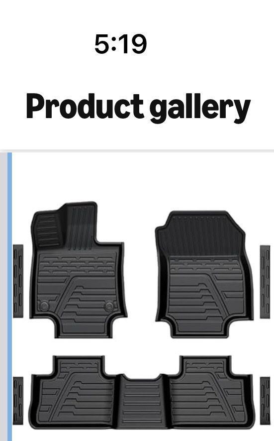 NEW All-Weather Floor Mats for Toyota RAV4 (2019-2025) - Set of 4 Gray
