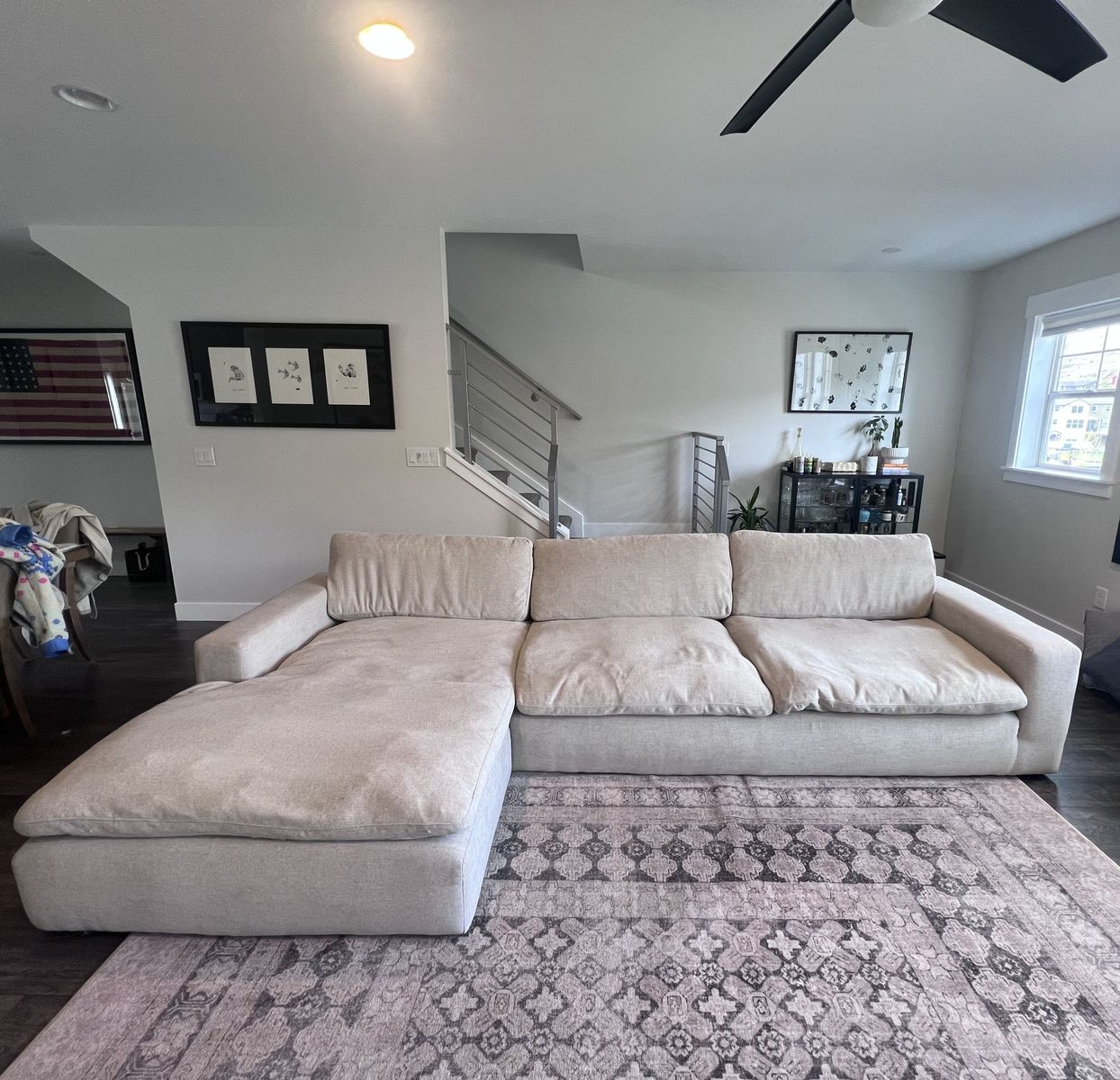 Pottery Barn Milo Upholstered Sectional Couch