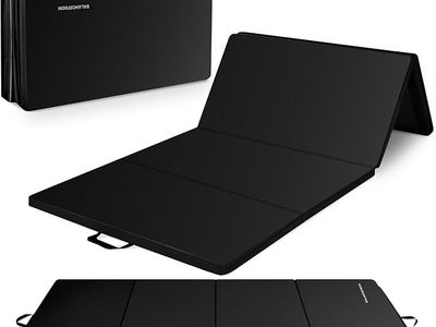 BalanceFrom 10x4 Feet 4-Panel black Folding Gymnastics Mat