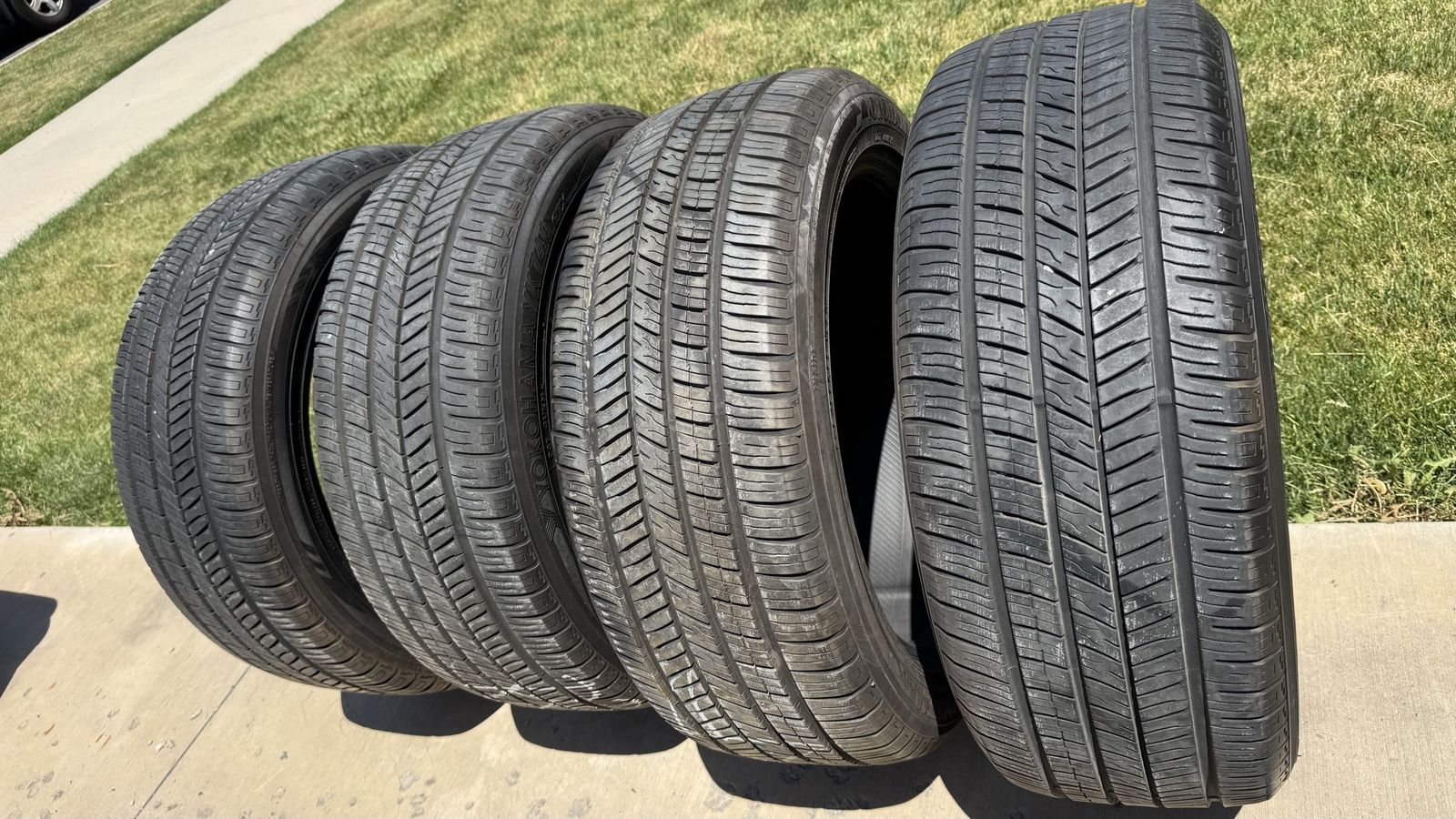 245/50/20 Yokohama YK-HTX All Season Tires - Set of 4 with 9.5/32 seconds on them (85% life on them)