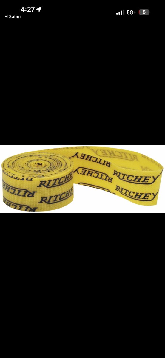 Ritchey Snap-On Rim Strip, 700c (2) / 17mm wide, Yellow, Genuine Parts