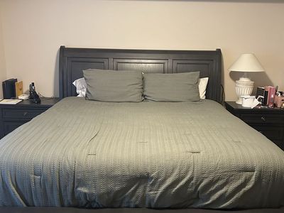 Stella Brown Grey King Storage Bed and mattress