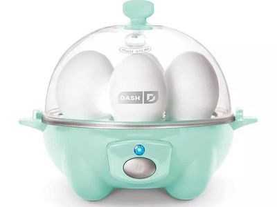 Dash Express Egg Cooker Aqua Blue - 7 Egg Capacity, Hard Boiled, Poached, Scrambled