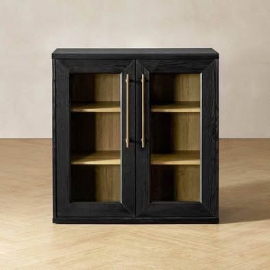 Blake Black Oak Modular Storage Cabinet