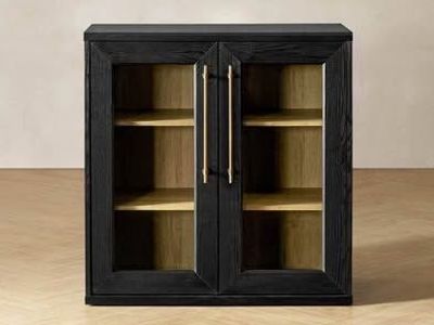 Blake Black Oak Modular Storage Cabinet