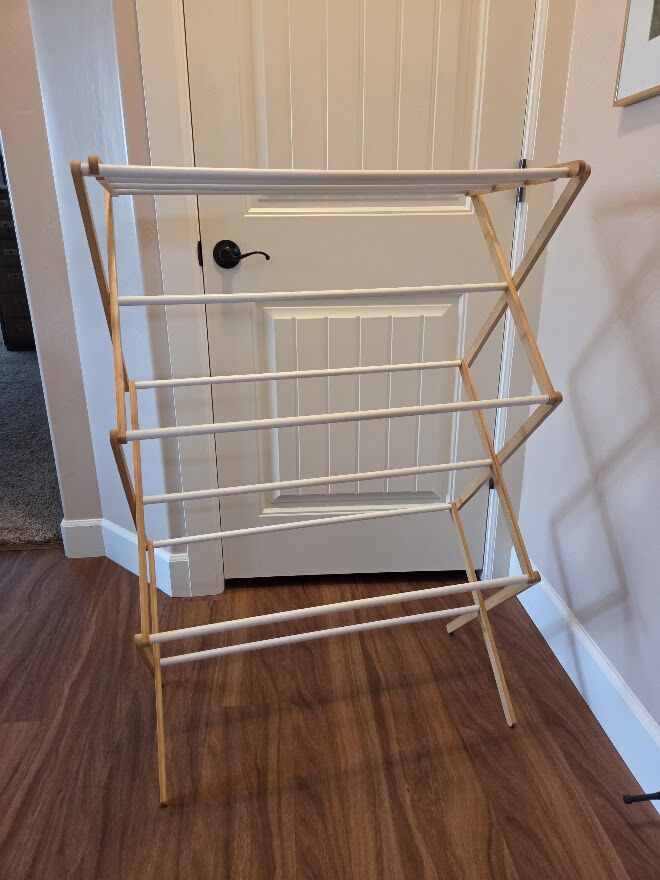 Bamboo Folding Clothes Drying Rack