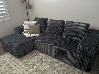 96 in Dark Grey Couch