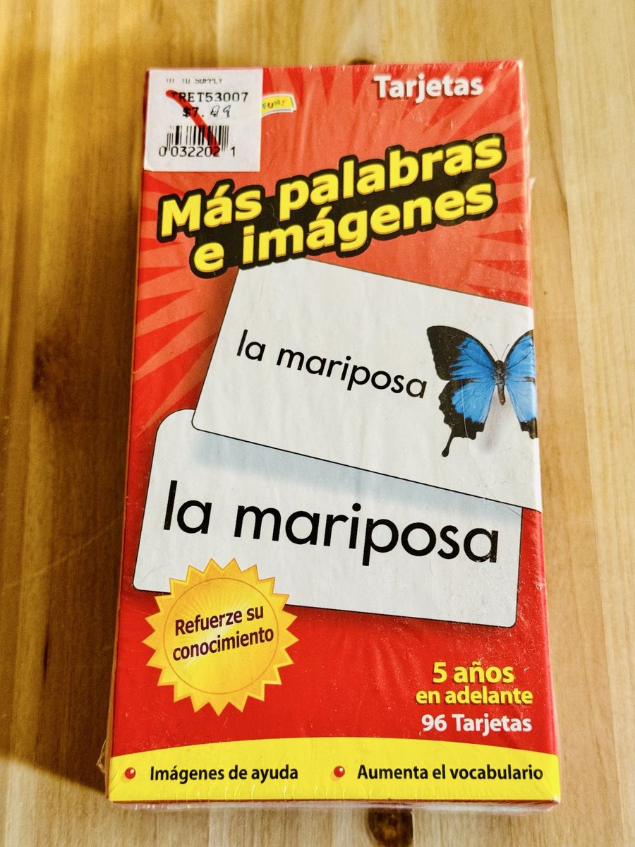TREND Mas palabras e imagenes Spanish Learning Flash Cards 96 Cards $10 
