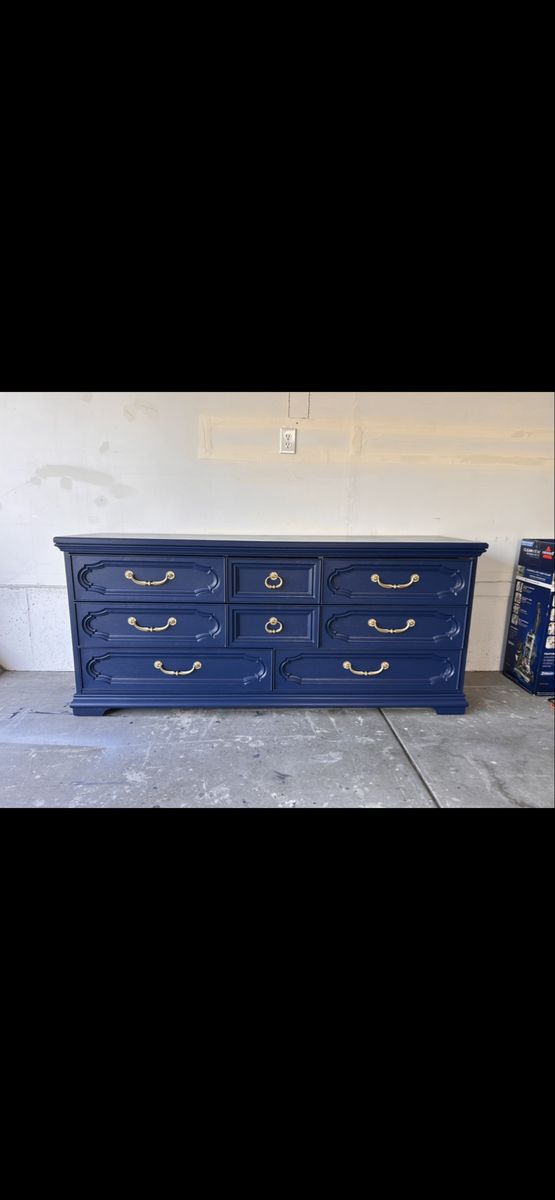 Navy blue dresser