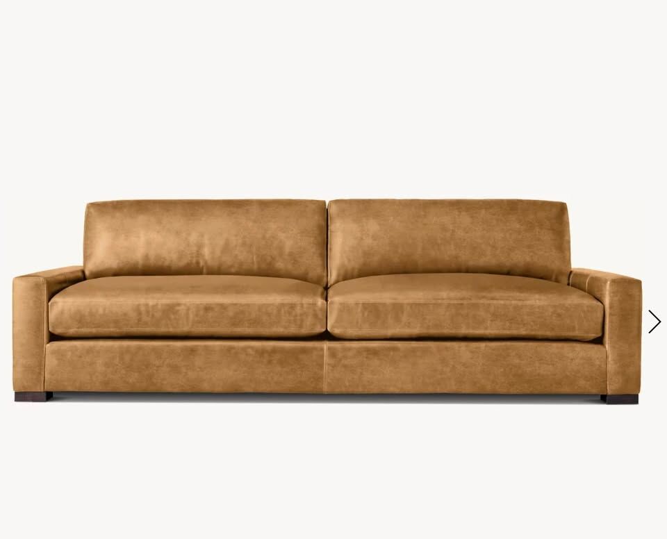 Restoration Hardware Maxwell Leather Sofa (Camel color)