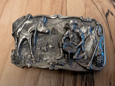 Gold Panner Belt Buckle