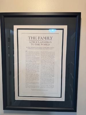 U.S. Constitution reproduction, Declaration of Independence, “The Family: A Proclamation to the World