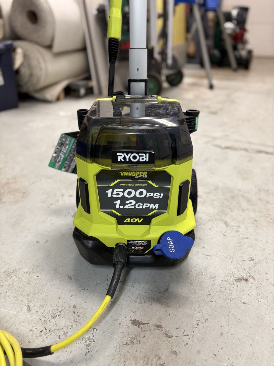 Ryobi 40V Whisper Series 1500 PSI 1.2 GPM Cordless Pressure Washer