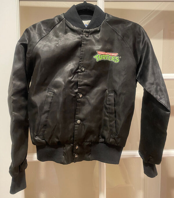 Vintage 1990 TMNT Teenage Mutant Ninja Turtles Satin Jacket Youth 14/16 by Chalk Line