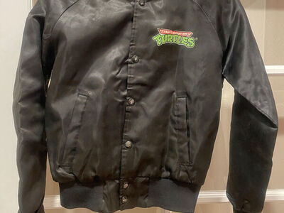 Vintage 1990 TMNT Teenage Mutant Ninja Turtles Satin Jacket Youth 14/16 by Chalk Line