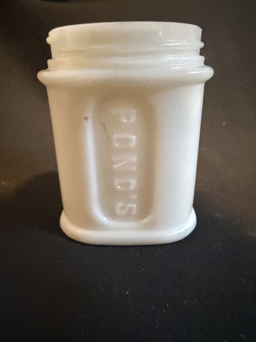 Authentic vintage Pond's Cold Cream jar made of white milk glass- from the 1910s to the 1930s $14