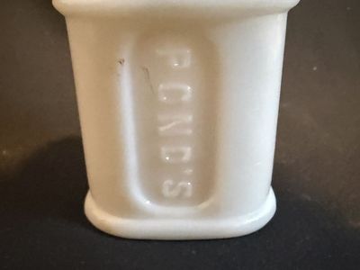 Authentic vintage Pond's Cold Cream jar made of white milk glass- from the 1910s to the 1930s $14