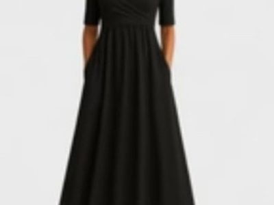 Chloe Boutique Ida Elegant Black Midi Dress - Never Worn