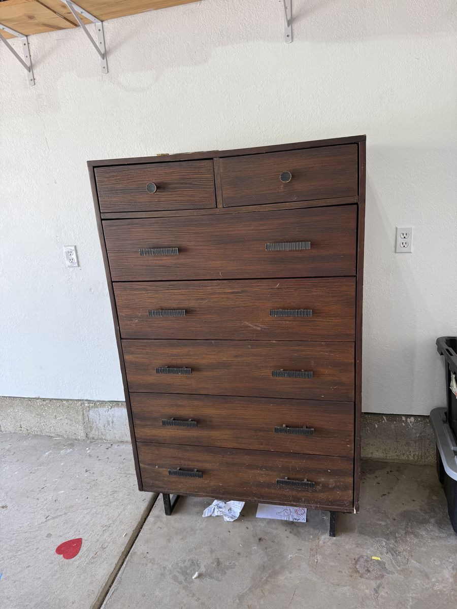 Mid-Century Modern Tall Dresser / Highboy – 42”W x 22”D x 53”H