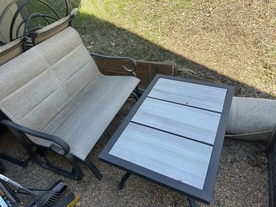 Outdoor Glider and Table