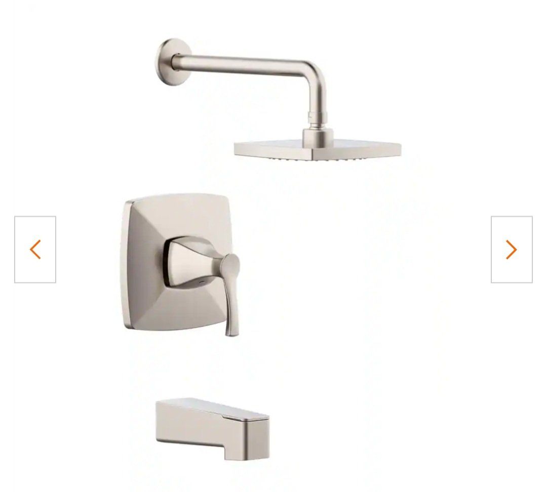 Glacier Bay Calandine Single-Handle Tub and Shower Faucet in Brushed Nickel