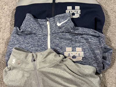 Utah State Aggies Quarter Zips - Nike, Under Armour, Colosseum - Size L/XL
