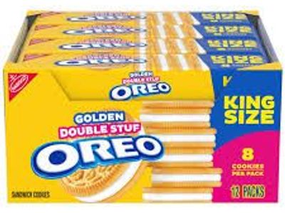 Nabisco Oreo King Size Double Stuf Golden Sandwich Cookies 12ct/8pk #105386