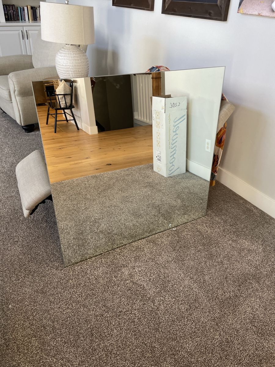Large Frameless Wall Mirror 