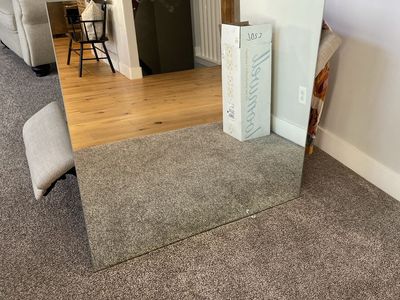 Large Frameless Wall Mirror